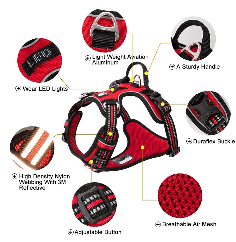 Truelove Pet Reflective Nylon Collar & Leash: High-Visibility, Durable Gear for Dogs
