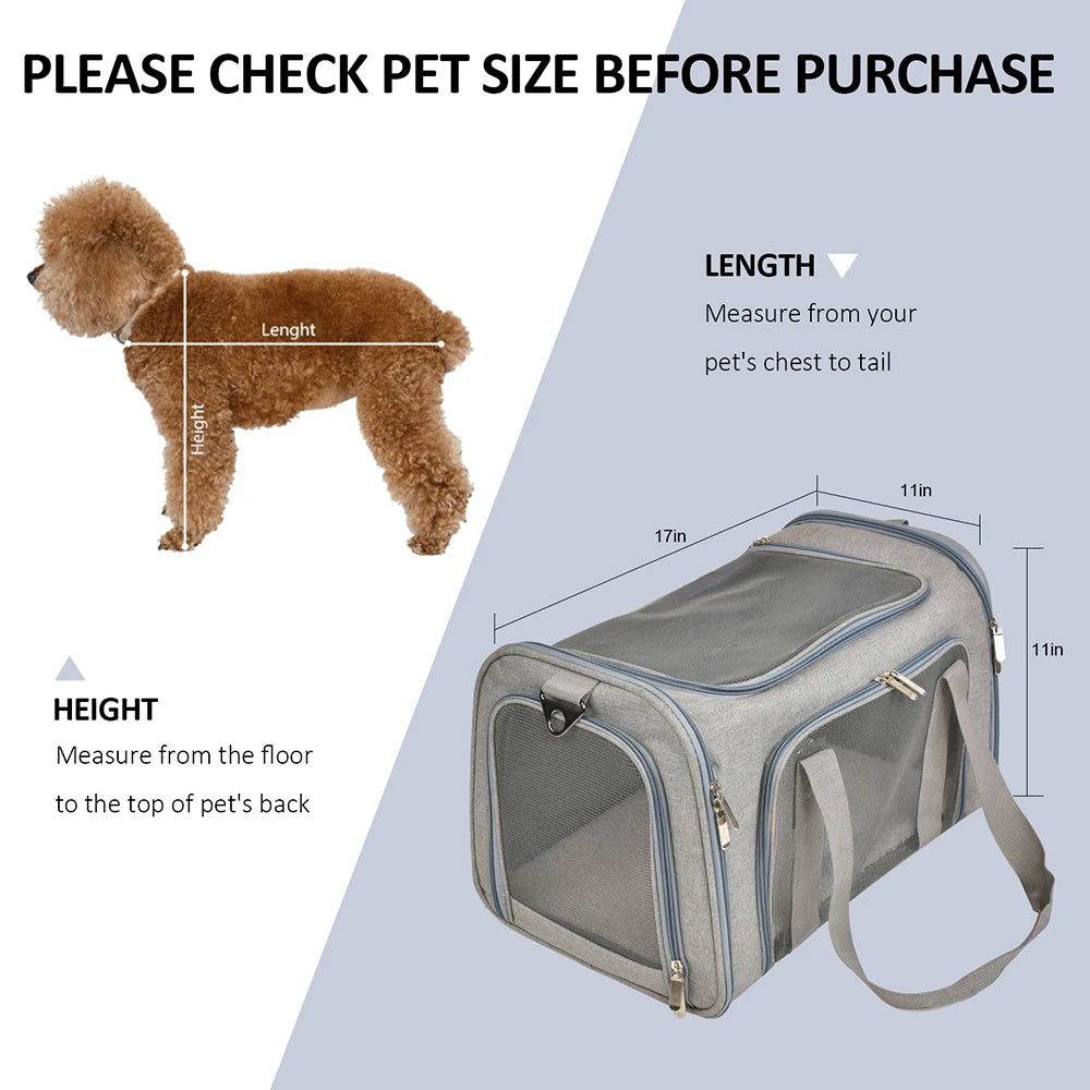 Soft Dog & Cat Travel Carrier Backpack: Comfortable and Secure Pet Backpack for Travel