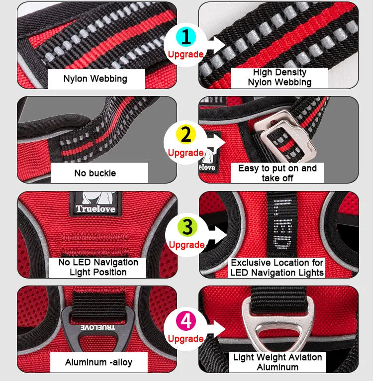 Truelove Pet Reflective Nylon Collar & Leash: High-Visibility, Durable Gear for Dogs