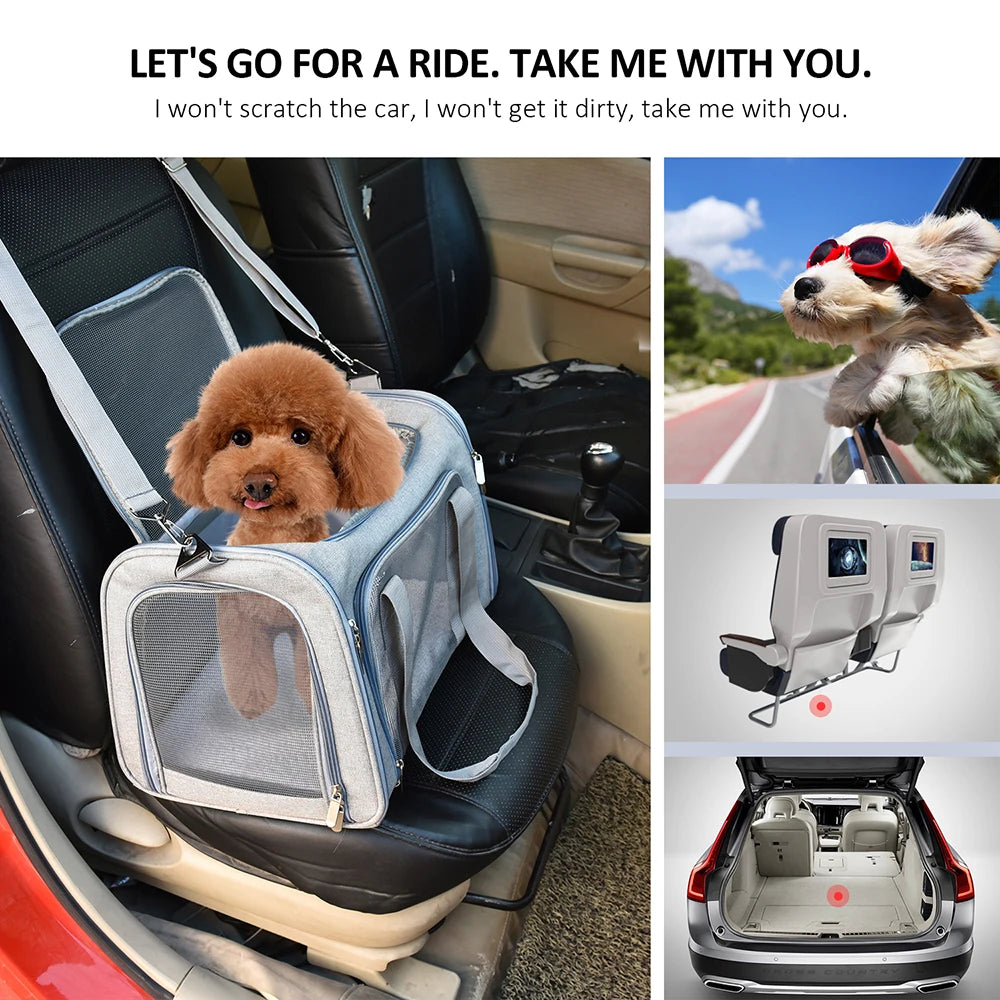Soft Dog & Cat Travel Carrier Backpack: Comfortable and Secure Pet Backpack for Travel