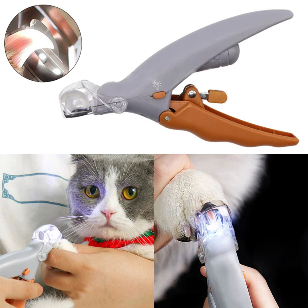 Claw Care Pet Nail Cutter with LED Light and Magnifying Glass