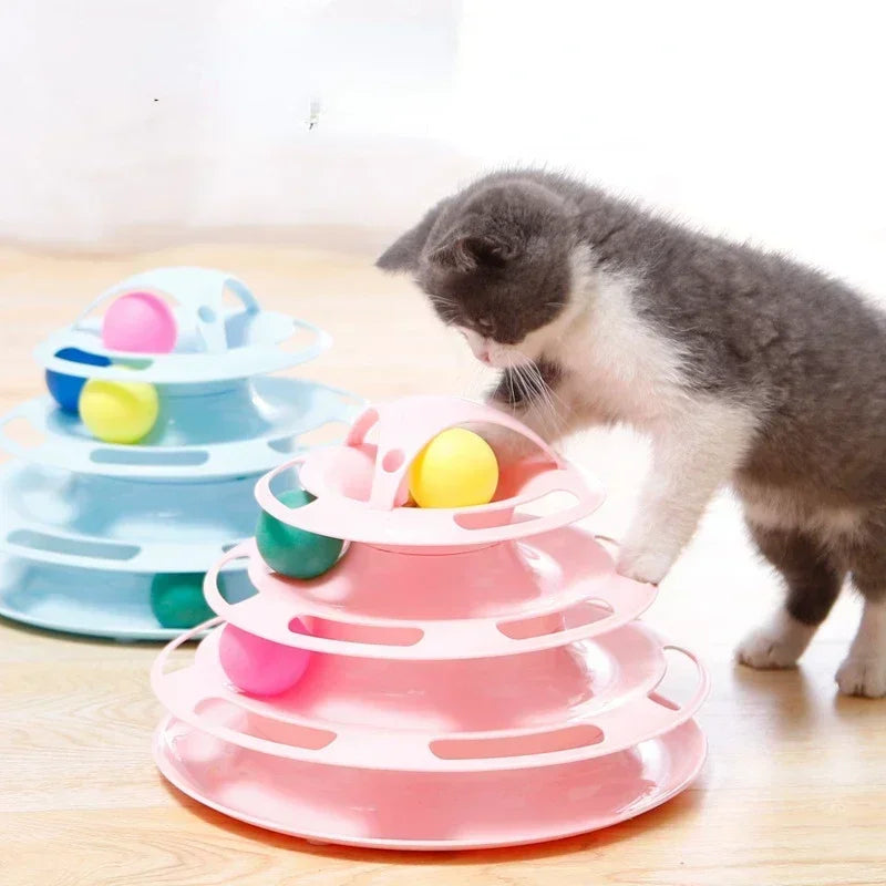 Roller Balls Interactive Cat Tower Toy: Engaging Play and Exercise for Your Cat