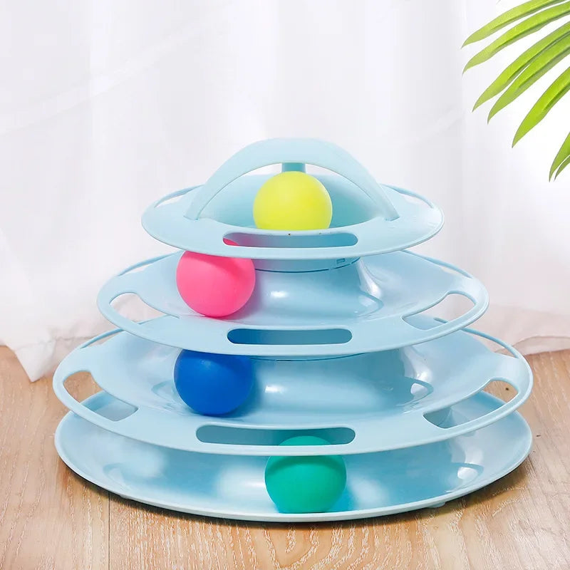 Roller Balls Interactive Cat Tower Toy: Engaging Play and Exercise for Your Cat