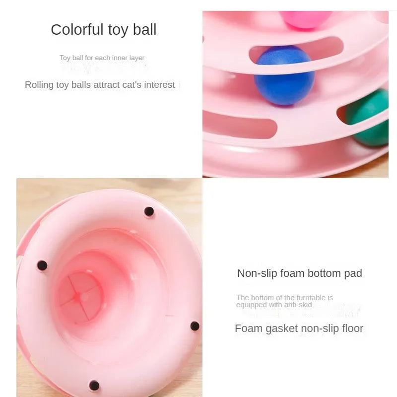 Roller Balls Interactive Cat Tower Toy: Engaging Play and Exercise for Your Cat