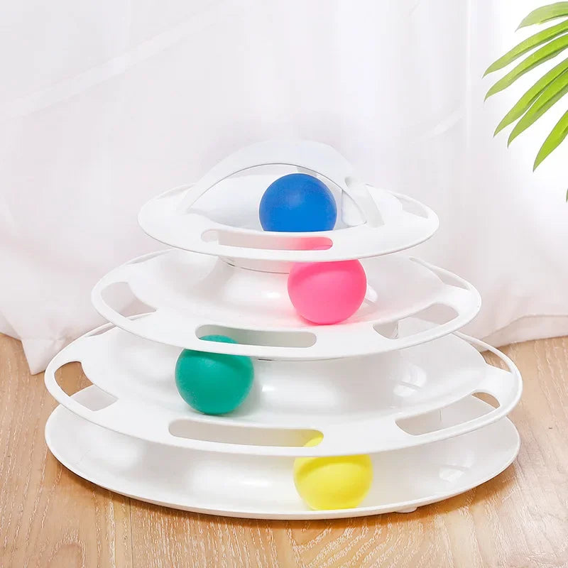 Roller Balls Interactive Cat Tower Toy: Engaging Play and Exercise for Your Cat