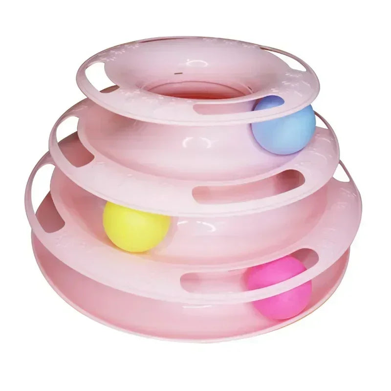 Roller Balls Interactive Cat Tower Toy: Engaging Play and Exercise for Your Cat