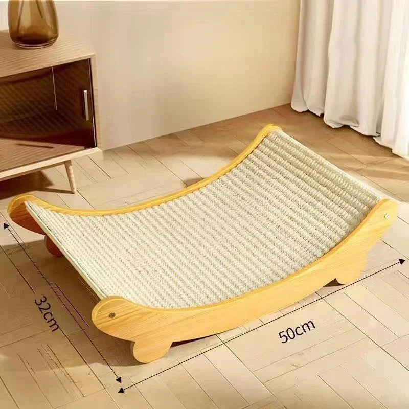 Sleeping Bed Wooden Cat Scratching Pad: Comfortable Rest and Essential Scratching for Cats