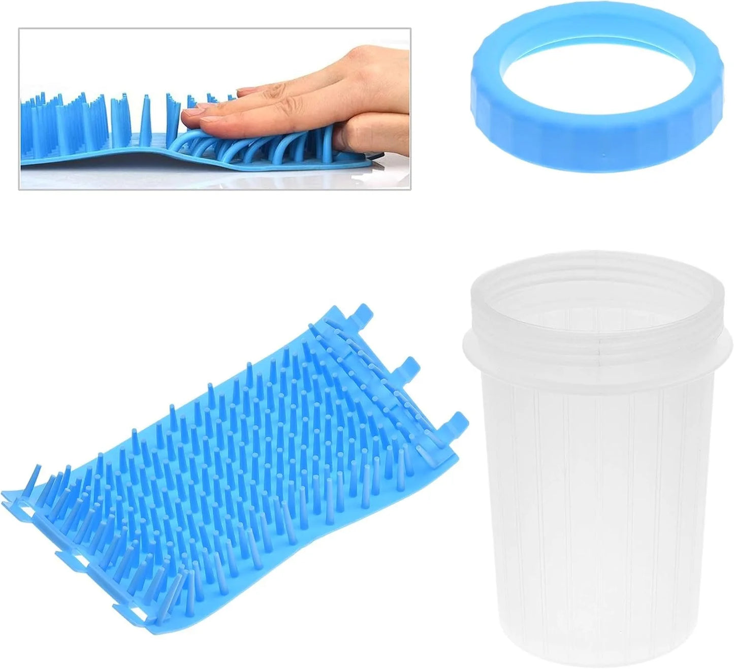 Paw Cleaner for Dogs: Medium Dog Paw Washer Cup for Muddy Paws Portable Pet Foot Cleaner with Soft Bristles