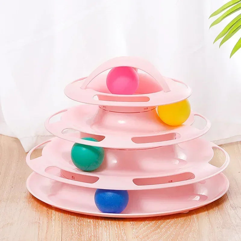 Roller Balls Interactive Cat Tower Toy: Engaging Play and Exercise for Your Cat