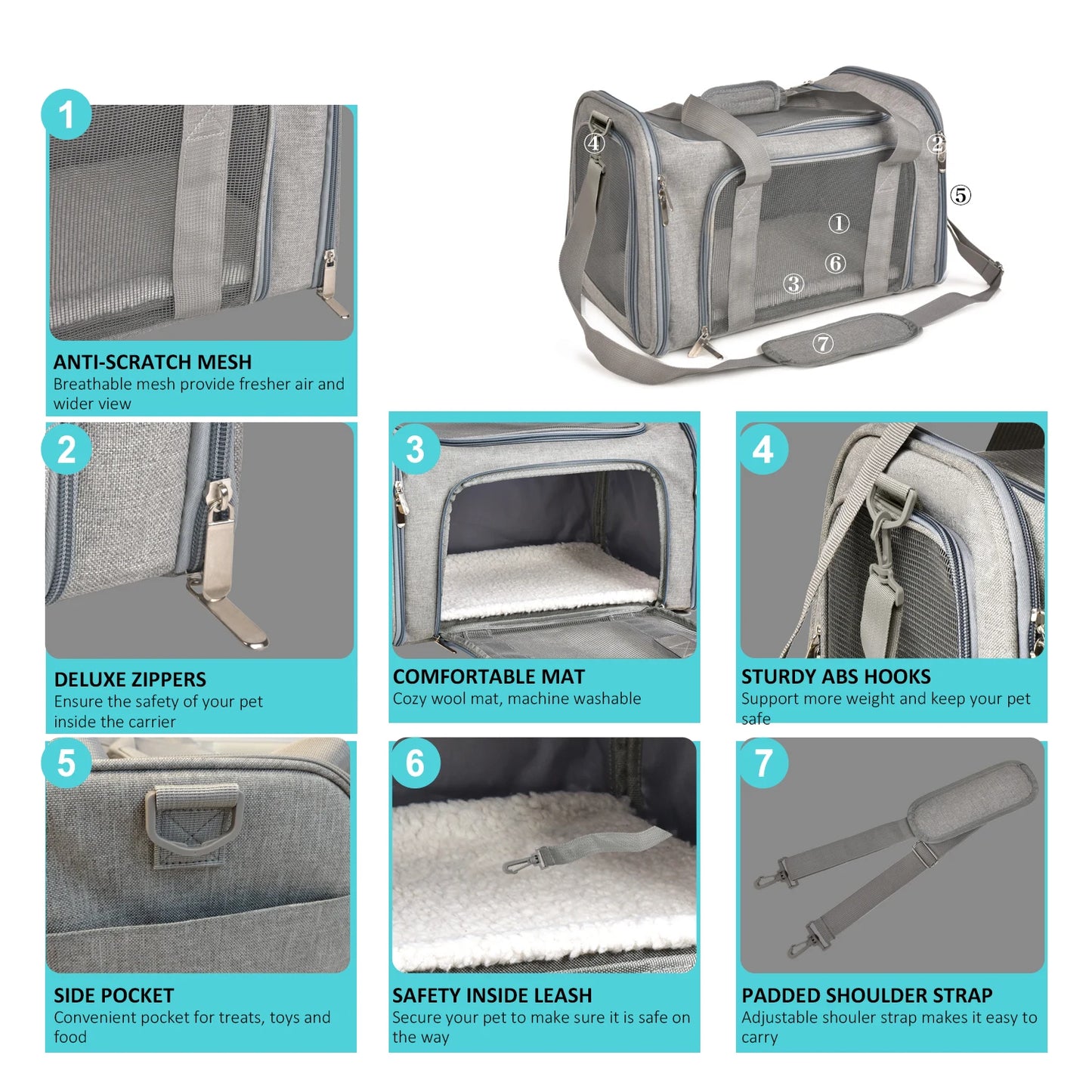 Soft Dog & Cat Travel Carrier Backpack: Comfortable and Secure Pet Backpack for Travel