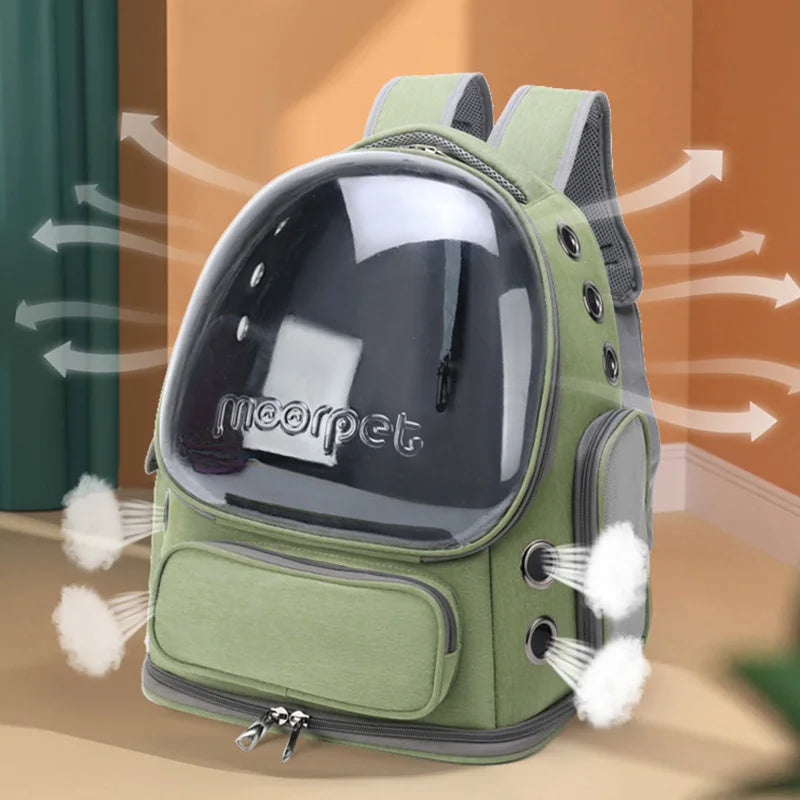 Transparent Pet Carrier Backpack for Cats & Small Dogs: Durable, Comfortable, and Stylish Travel Solution