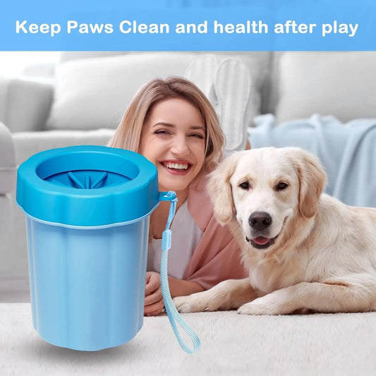 Paw Cleaner for Dogs: Medium Dog Paw Washer Cup for Muddy Paws Portable Pet Foot Cleaner with Soft Bristles