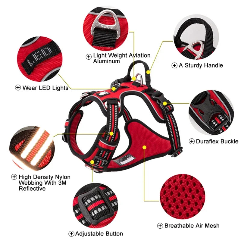 Truelove Pet Reflective Nylon Collar & Leash: High-Visibility, Durable Gear for Dogs