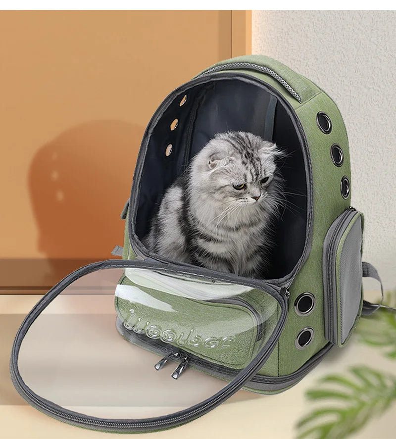 Transparent Pet Carrier Backpack for Cats & Small Dogs: Durable, Comfortable, and Stylish Travel Solution